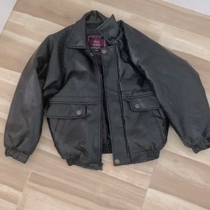 Leather jacket, made with real leather